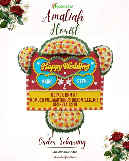 Papan Bunga Pernikahan Brayo